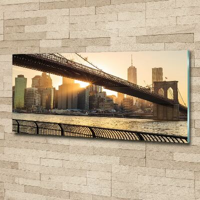 Quadro su vetro acrilico Ponte di Brooklyn