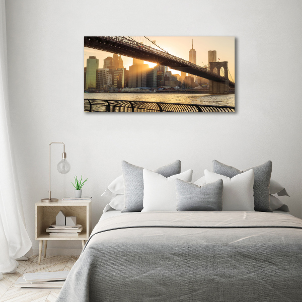 Quadro su vetro acrilico Ponte di Brooklyn