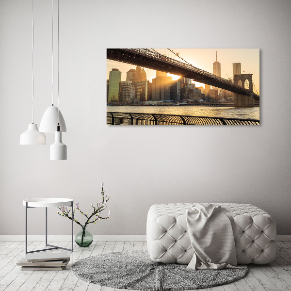 Quadro su vetro acrilico Ponte di Brooklyn