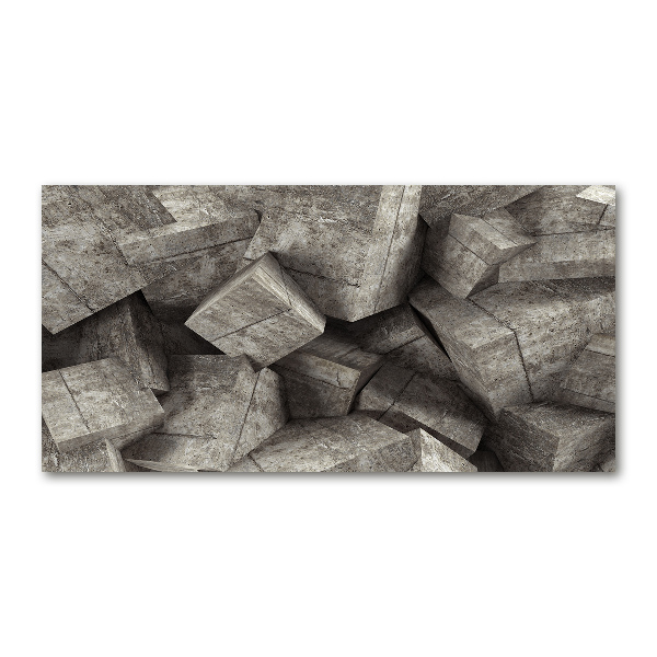 Quadro vetro acrilico Cubi di cemento