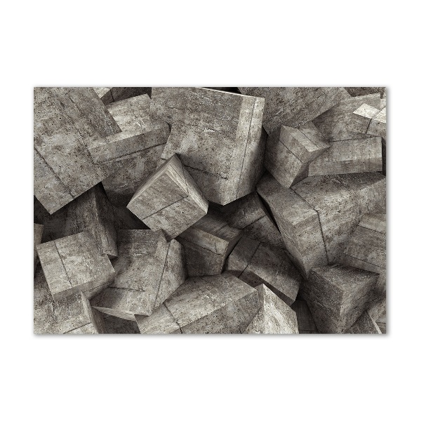 Quadro vetro acrilico Cubi di cemento