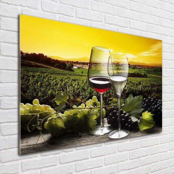 Quadro vetro acrilico Vino e uva