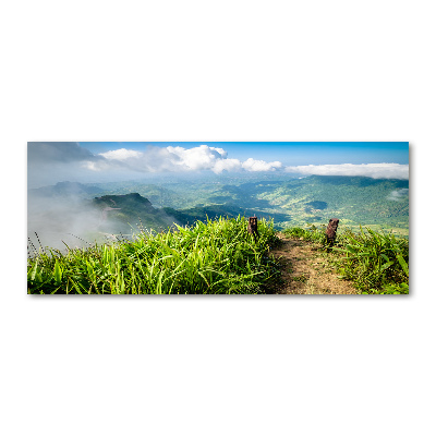 Quadro in vetro acrilico Sentiero verso la cima