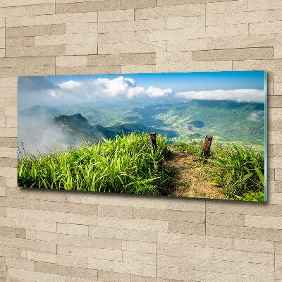 Quadro in vetro acrilico Sentiero verso la cima