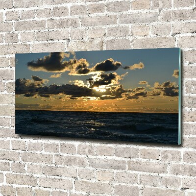 Quadro vetro acrilico Tramonto sul mare