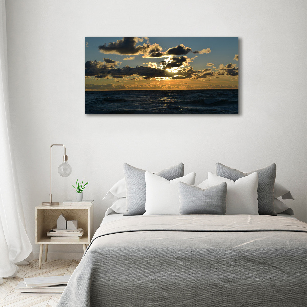 Quadro vetro acrilico Tramonto sul mare
