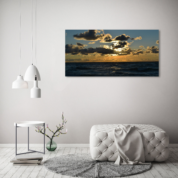 Quadro vetro acrilico Tramonto sul mare