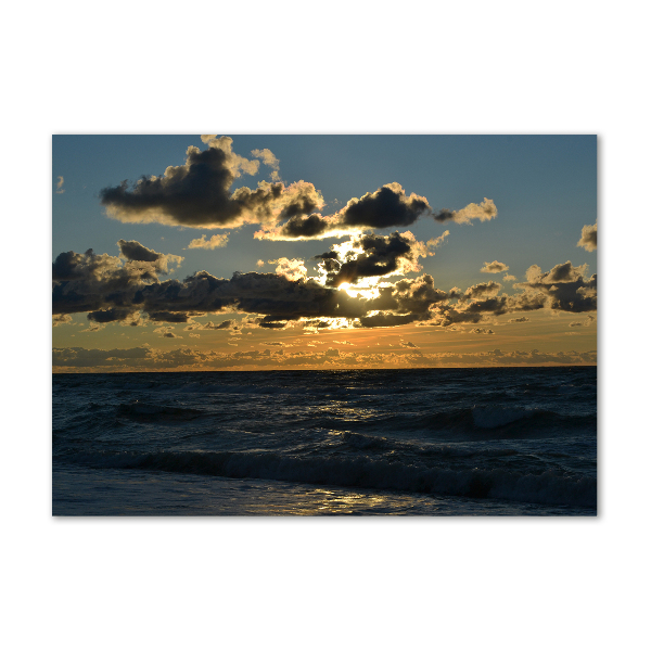 Quadro vetro acrilico Tramonto sul mare