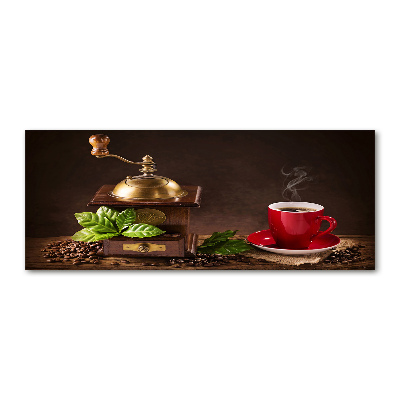 Quadro su vetro acrilico Caffè e macinacaffè