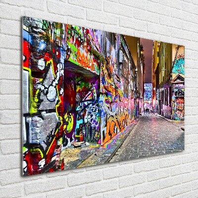 Quadro su vetro acrilico Graffiti colorati