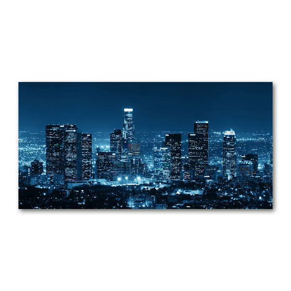 Quadro in vetro acrilico Los Angeles di notte