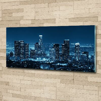 Quadro in vetro acrilico Los Angeles di notte