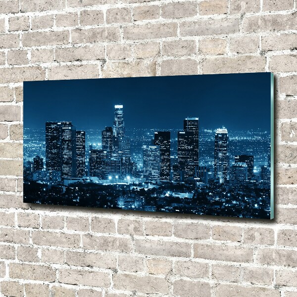 Quadro in vetro acrilico Los Angeles di notte
