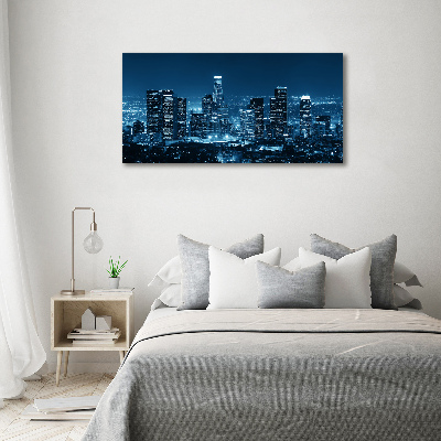 Quadro in vetro acrilico Los Angeles di notte