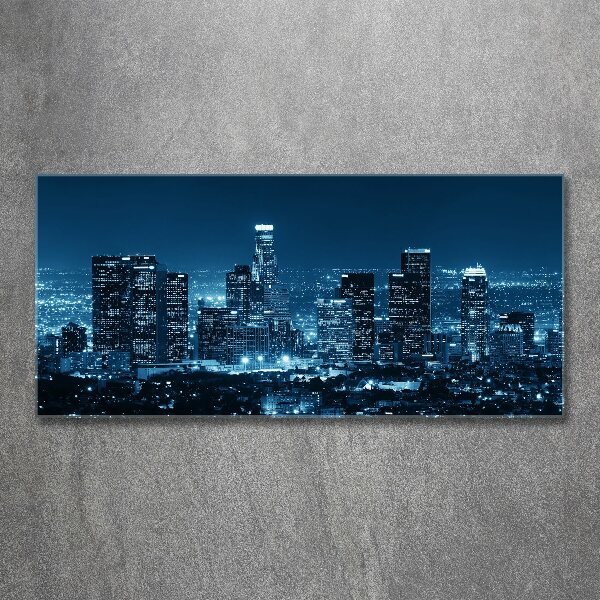 Quadro in vetro acrilico Los Angeles di notte