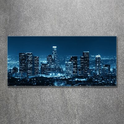 Quadro in vetro acrilico Los Angeles di notte