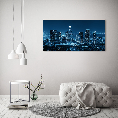 Quadro in vetro acrilico Los Angeles di notte