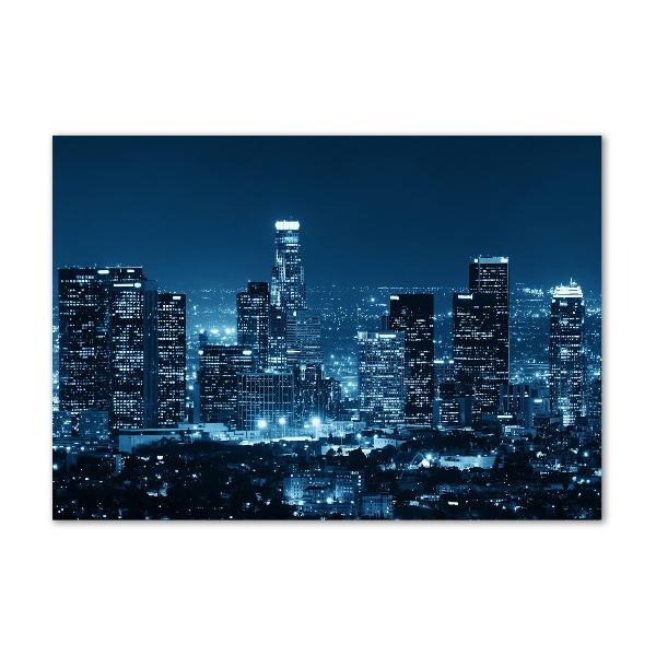 Quadro in vetro acrilico Los Angeles di notte