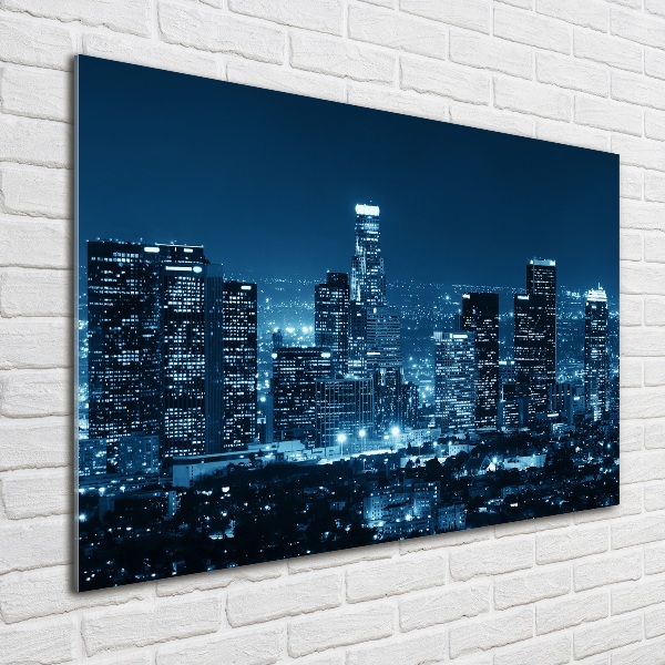 Quadro in vetro acrilico Los Angeles di notte