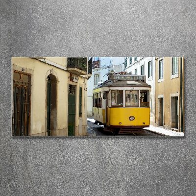 Quadro in vetro acrilico Tram da Lisbona
