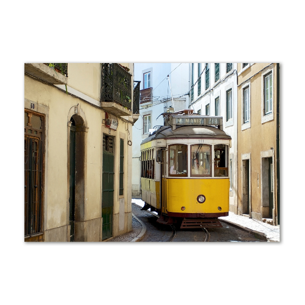Quadro in vetro acrilico Tram da Lisbona
