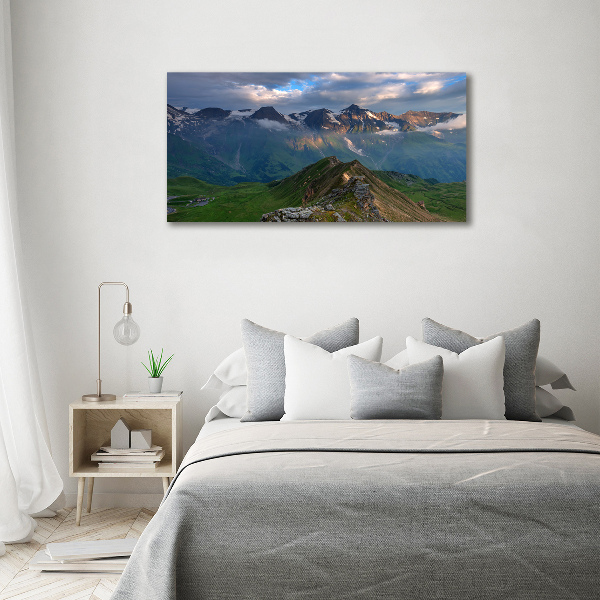 Quadro su vetro acrilico Cime montuose