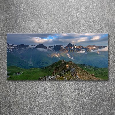 Quadro su vetro acrilico Cime montuose