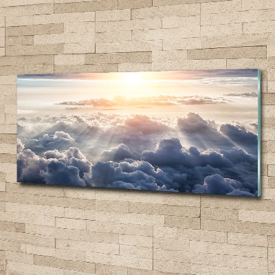 Quadro in vetro acrilico Nuvole viste dall'alto