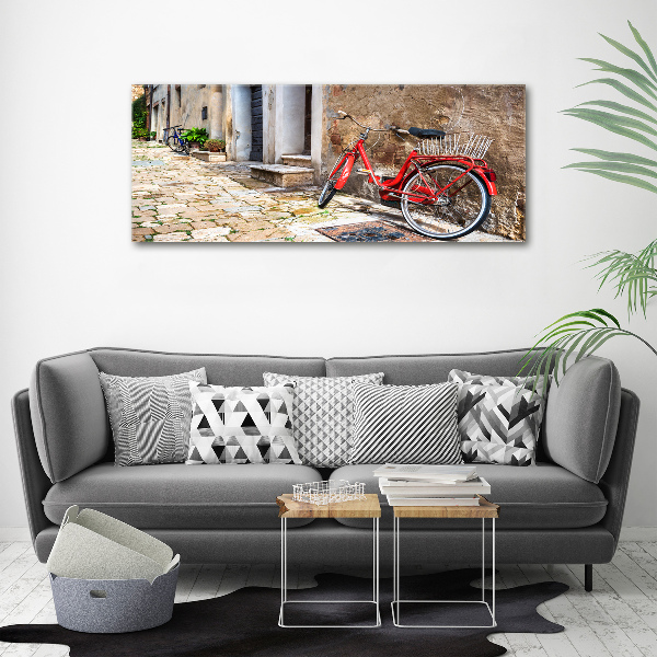 Quadro vetro acrilico Bicicletta rossa