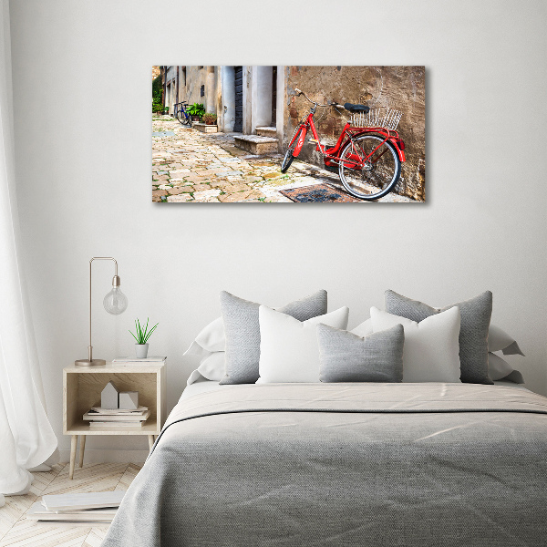 Quadro vetro acrilico Bicicletta rossa