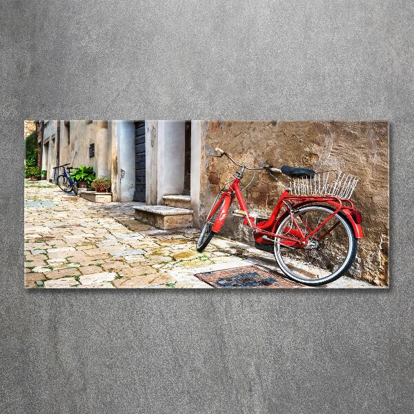 Quadro vetro acrilico Bicicletta rossa