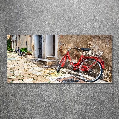 Quadro vetro acrilico Bicicletta rossa