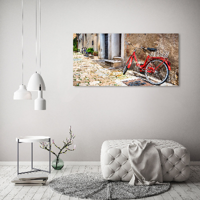 Quadro vetro acrilico Bicicletta rossa