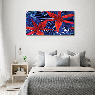 Quadro vetro acrilico Fiori tropicali
