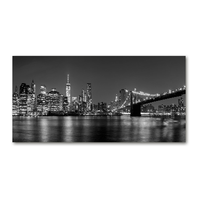 Quadro vetro acrilico Manhattan di notte