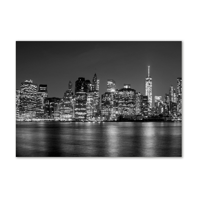 Quadro vetro acrilico Manhattan di notte