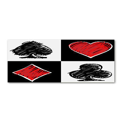 Quadro su vetro acrilico Semi delle carte