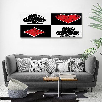 Quadro su vetro acrilico Semi delle carte