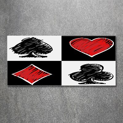 Quadro su vetro acrilico Semi delle carte