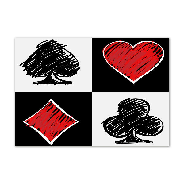 Quadro su vetro acrilico Semi delle carte