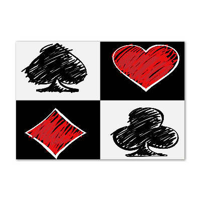 Quadro su vetro acrilico Semi delle carte