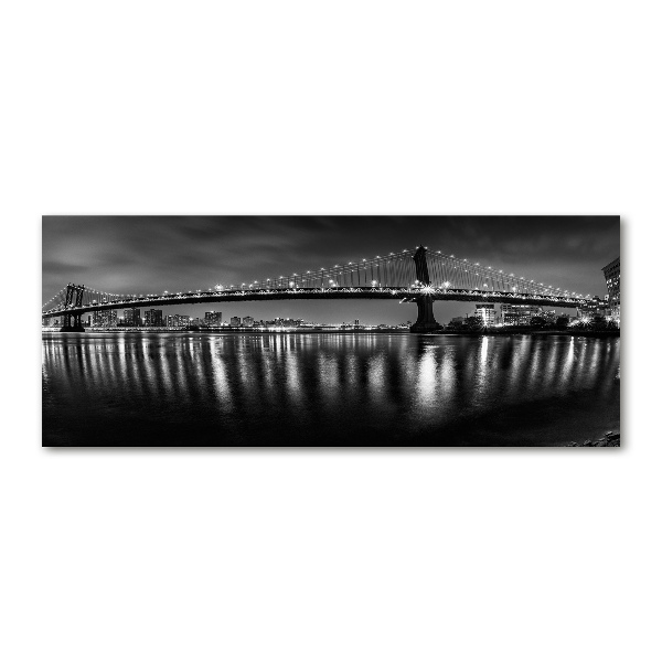 Quadro su vetro acrilico Manhattan di notte