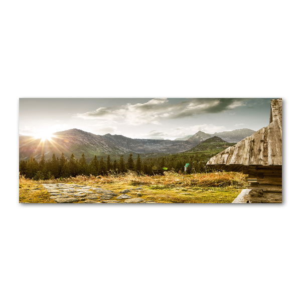 Quadro in vetro acrilico Casa in montagna