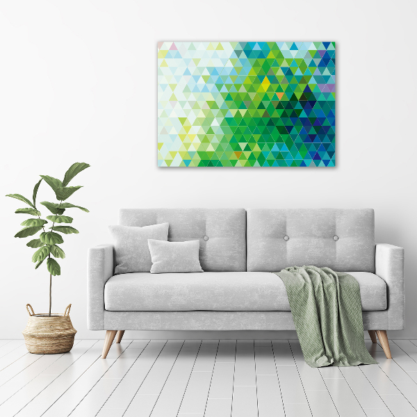 Quadro in vetro acrilico Triangoli astratti