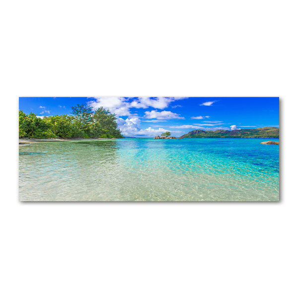 Quadro su vetro acrilico Spiaggia delle Seychelles
