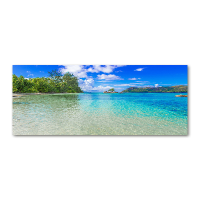 Quadro su vetro acrilico Spiaggia delle Seychelles