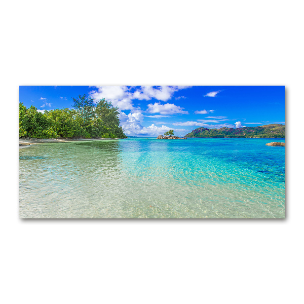 Quadro su vetro acrilico Spiaggia delle Seychelles
