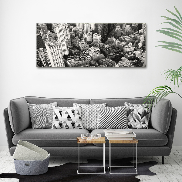 Quadro vetro acrilico Vista a volo d'uccello di New York
