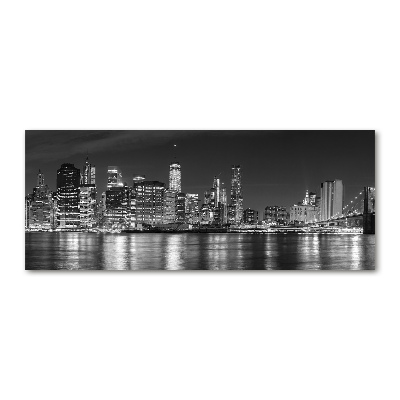Quadro in vetro acrilico Manhattan di notte