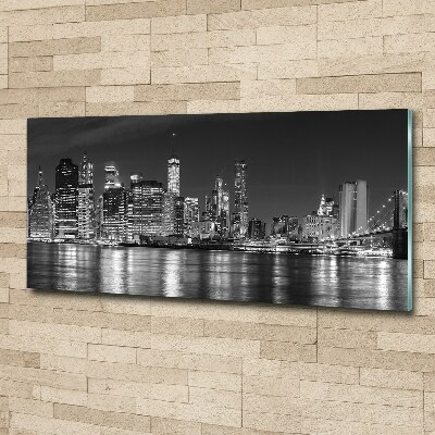 Quadro in vetro acrilico Manhattan di notte